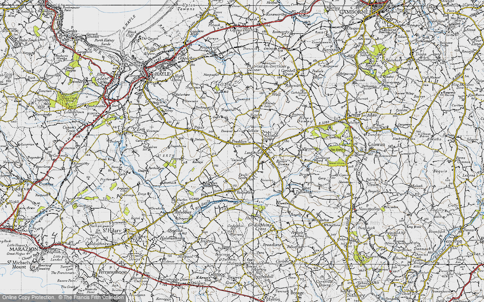 Old Map of Fraddam, 1946 in 1946