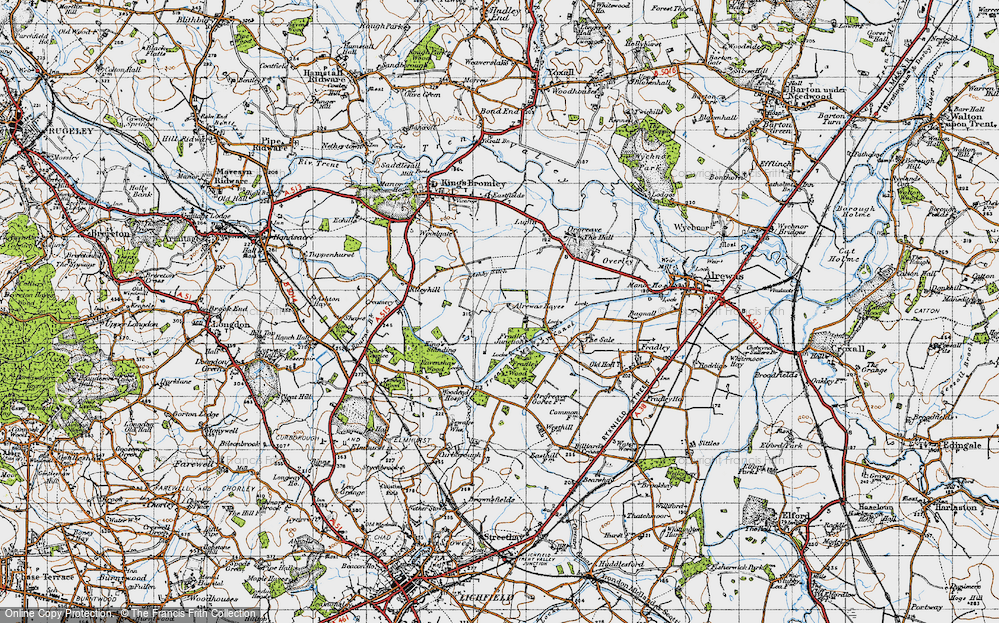 Old Map of Fradley Junction, 1946 in 1946