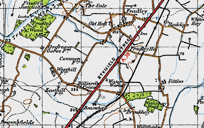 Old map of Fradley South in 1946