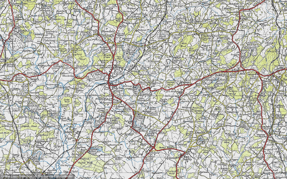 Old Map of Framfield, 1940 in 1940