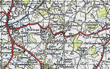 Old map of Framfield in 1940