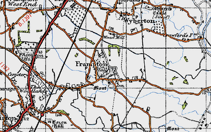 Old map of Wybert's Castle in 1946