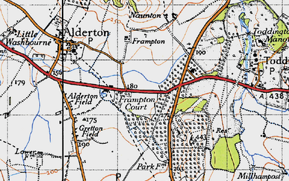 Old map of Frampton Court in 1946