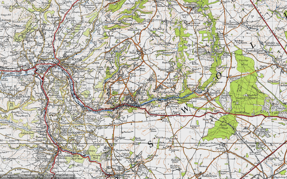 Old Map of France Lynch, 1946 in 1946