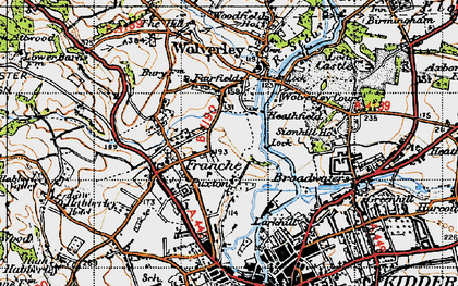 Old map of Franche in 1947