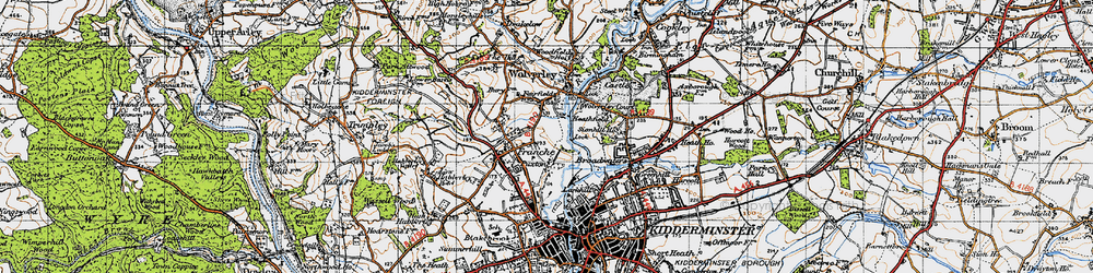 Old map of Franche in 1947