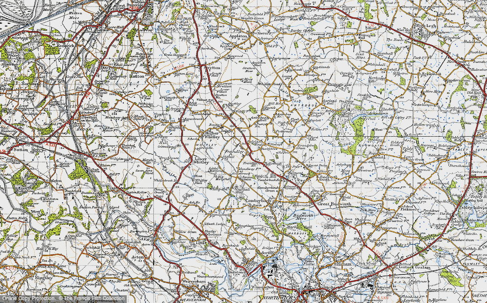 Old Map of Frandley, 1947 in 1947