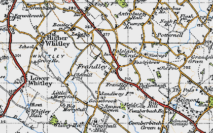 Old map of Frandley in 1947