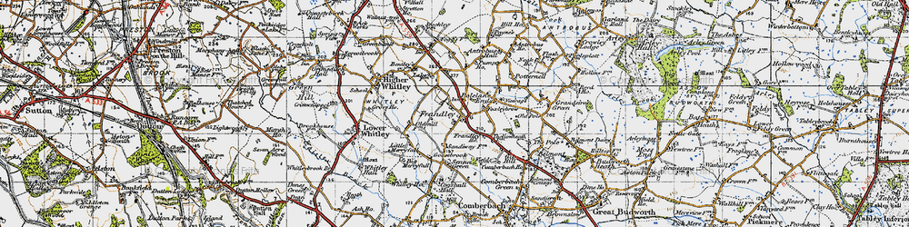 Old map of Frandley in 1947