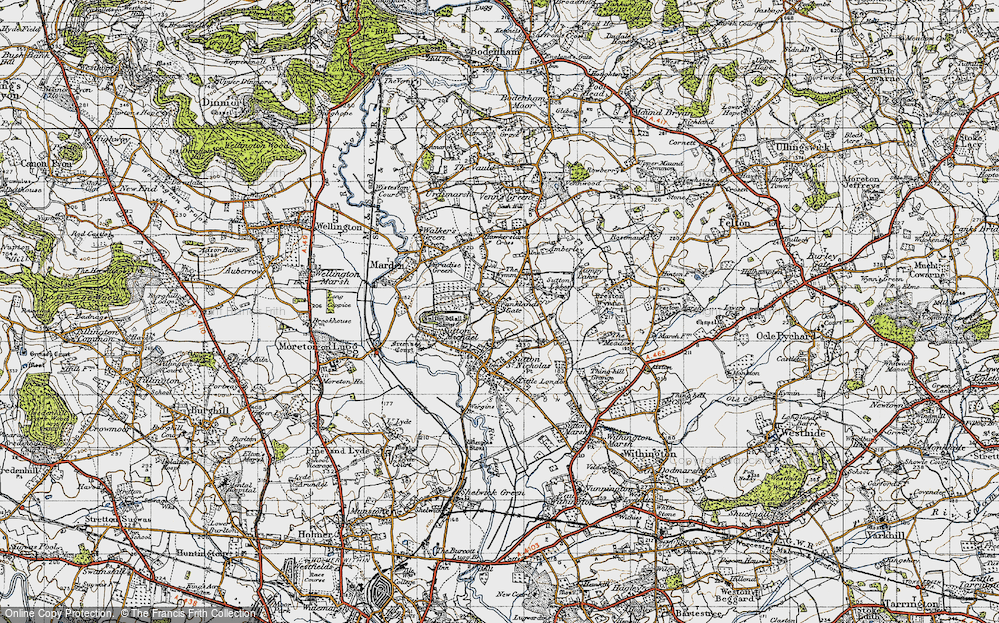 Old Map of Franklands Gate, 1947 in 1947