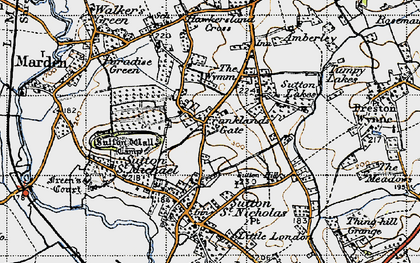 Old map of Franklands Gate in 1947