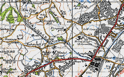 Old map of Frankley in 1947
