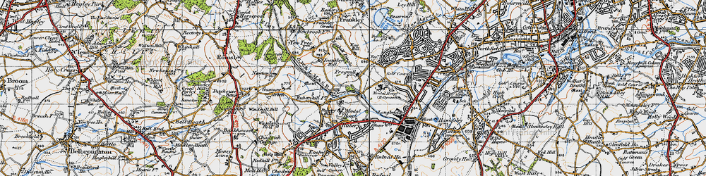 Old map of Frankley in 1947