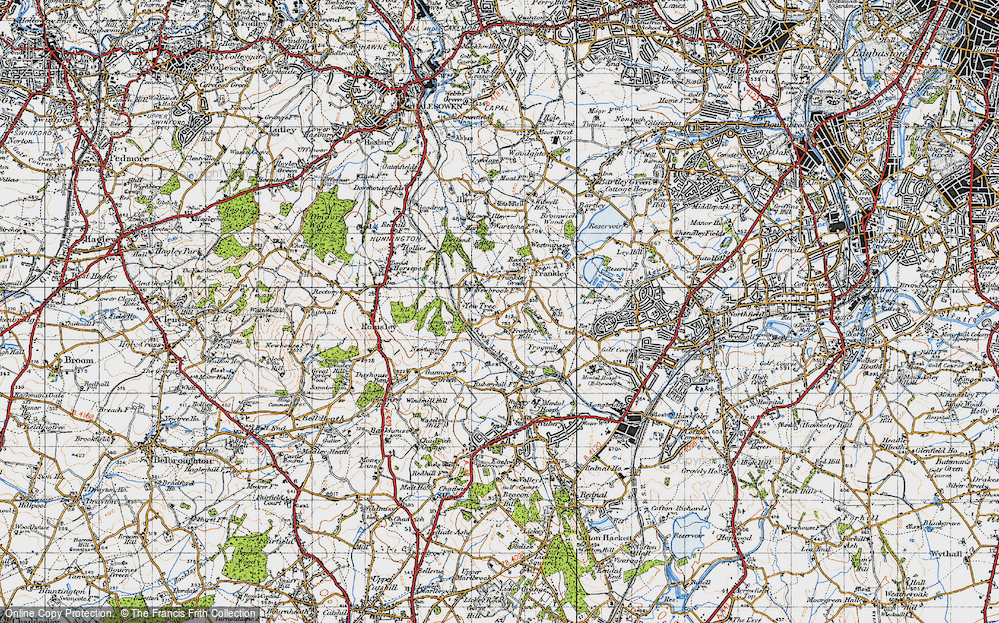 Old Map of Frankley Hill, 1947 in 1947