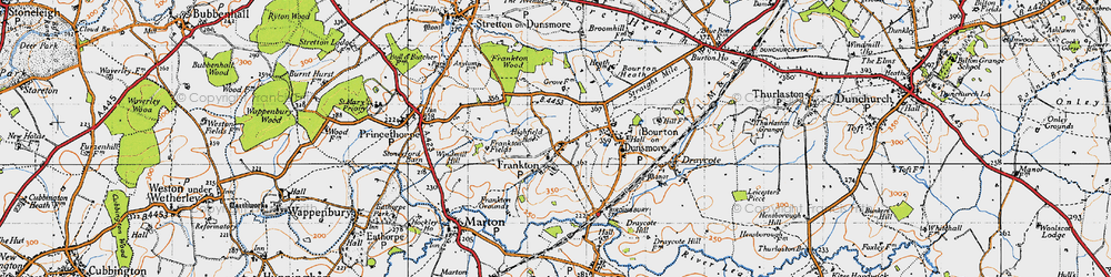 Old map of Frankton in 1946