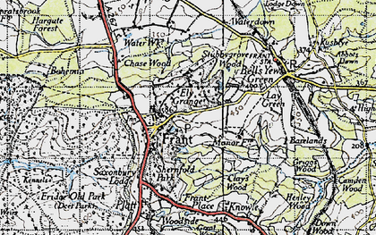Old map of Frant in 1946