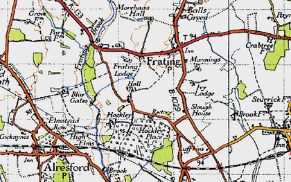 Old map of Frating in 1945