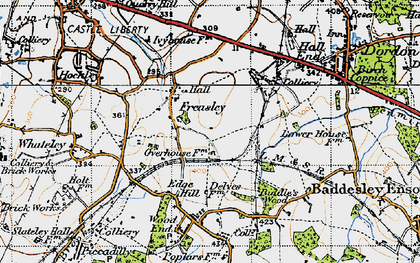 Old map of Penmire Brook in 1946