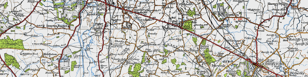 Old map of Penmire Brook in 1946