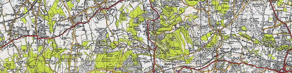 Old map of Fredley in 1940