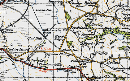 Old map of Freebirch in 1947