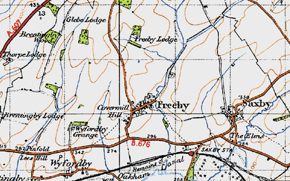 Old map of Freeby in 1946