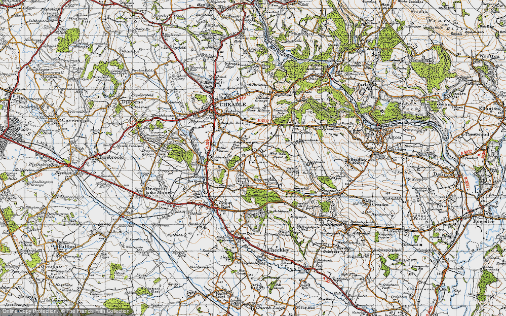 Old Map of Freehay, 1946 in 1946