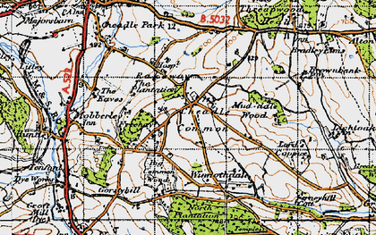 Old map of Freehay in 1946