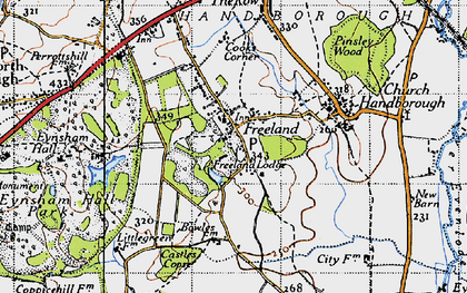 Old map of Freeland in 1946