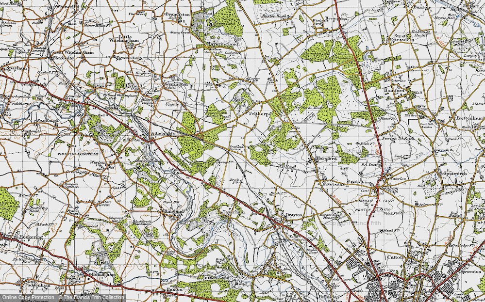 Old Map of Freeland Corner, 1945 in 1945