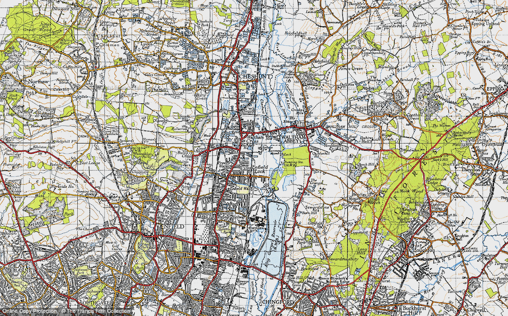 Old Map of Freezy Water, 1946 in 1946
