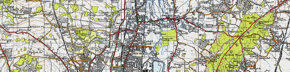 Old map of Freezy Water in 1946