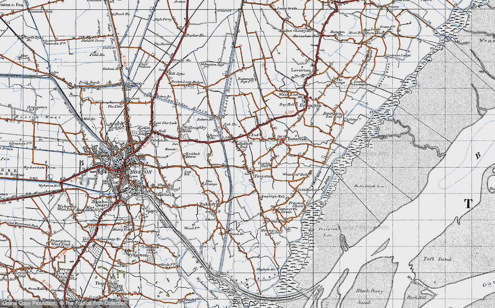 Old Map of Freiston, 1946 in 1946
