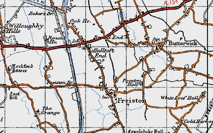 Old map of Freiston in 1946