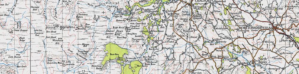 Old map of Assycombe Hill in 1946