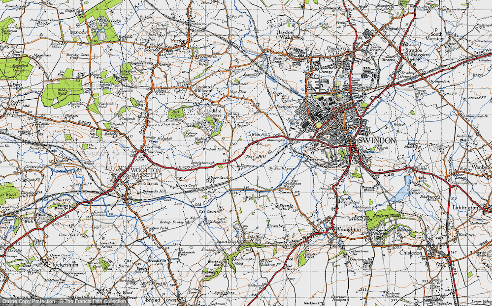 Old Map of Freshbrook, 1947 in 1947