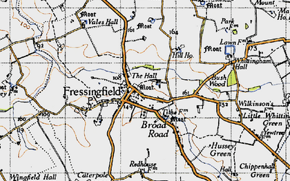 Old map of Whittingham Hall in 1946