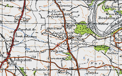 Old map of Freystrop in 1946