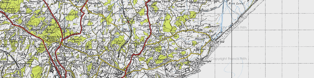 Old map of Friar's Hill in 1940