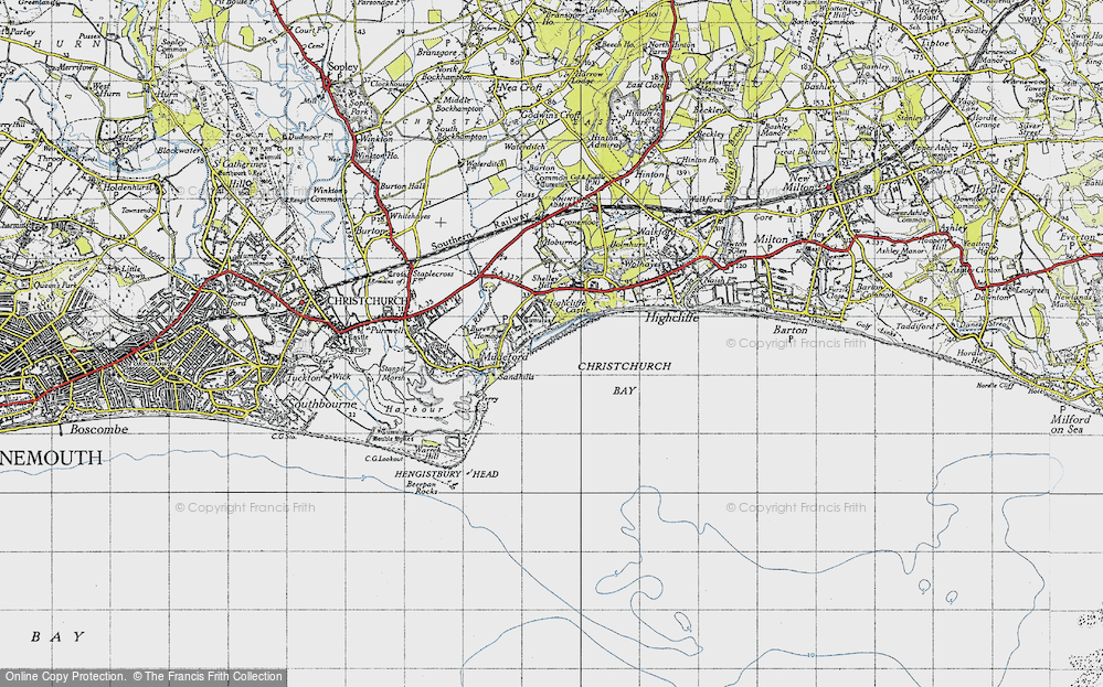 Old Map of Friars Cliff, 1940 in 1940