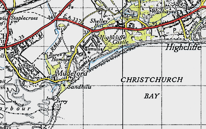 Old map of Friars Cliff in 1940