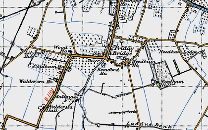 Old map of Friday Bridge in 1946
