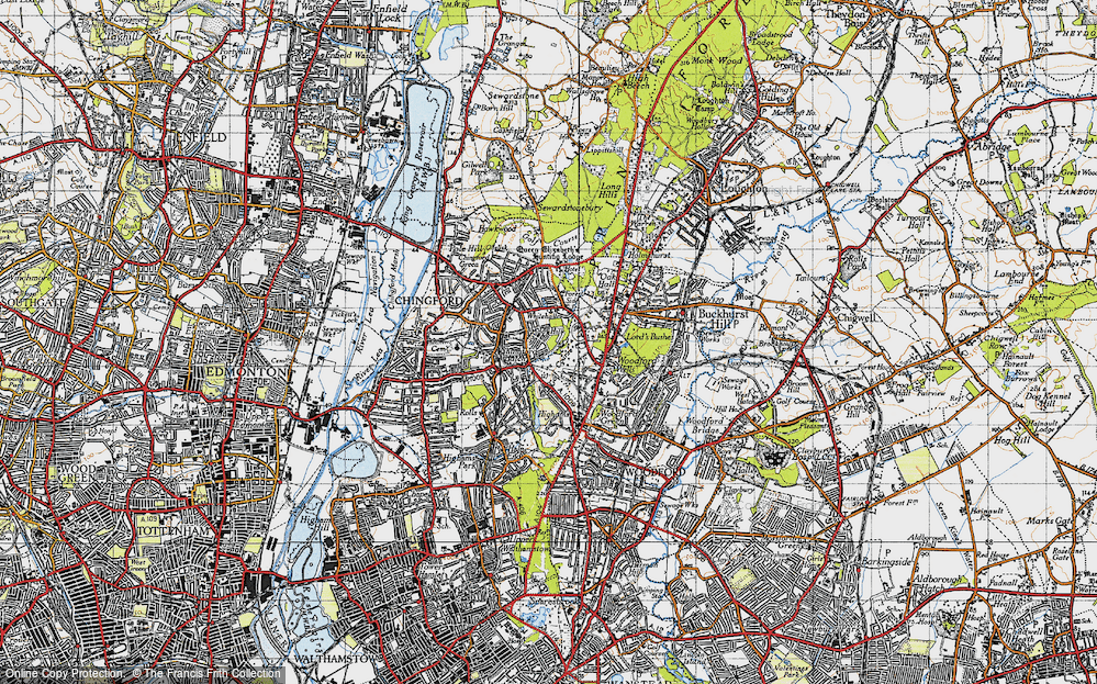 Old Map of Friday Hill, 1946 in 1946