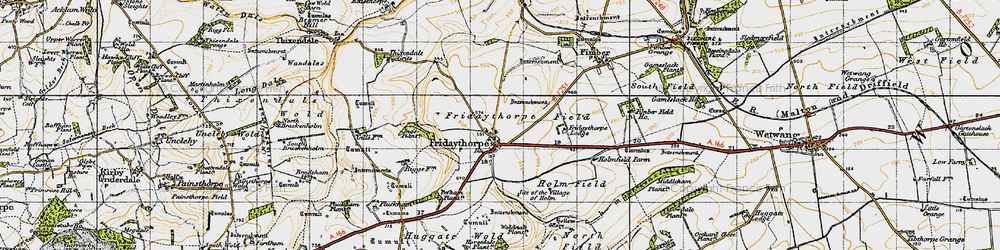 Old map of Fridaythorpe in 1947