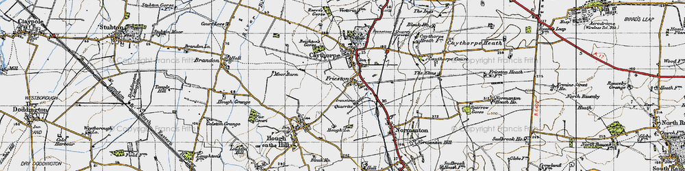 Old map of Frieston in 1946