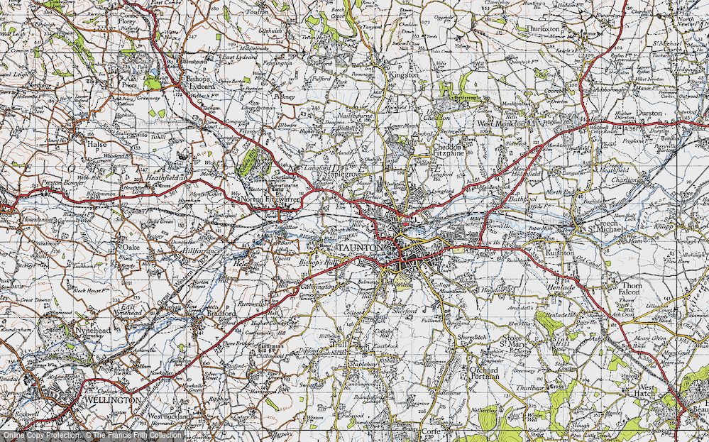 Old Map of Frieze Hill, 1946 in 1946