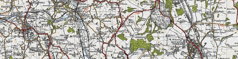 Old map of Friezeland in 1946