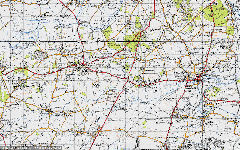 Old Map of Frilford, 1947 in 1947