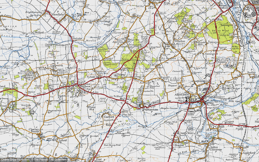 Old Map of Frilford Heath, 1947 in 1947