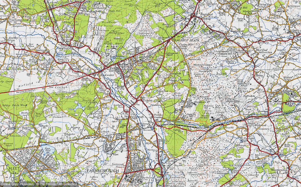 Old Map of Frimley, 1940 in 1940